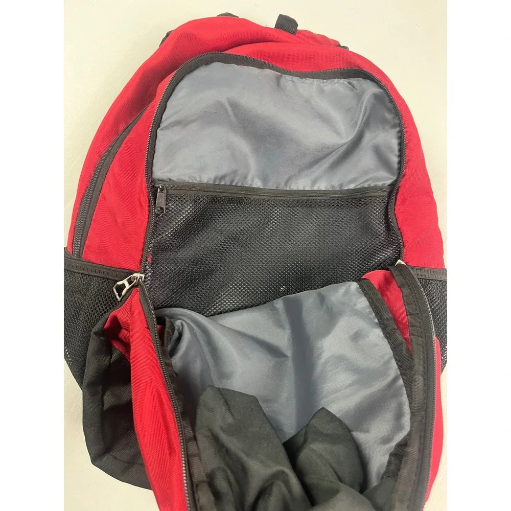 Adidas Red Backpack Embroidered Logo M Patch Michigan College School Sports Bag